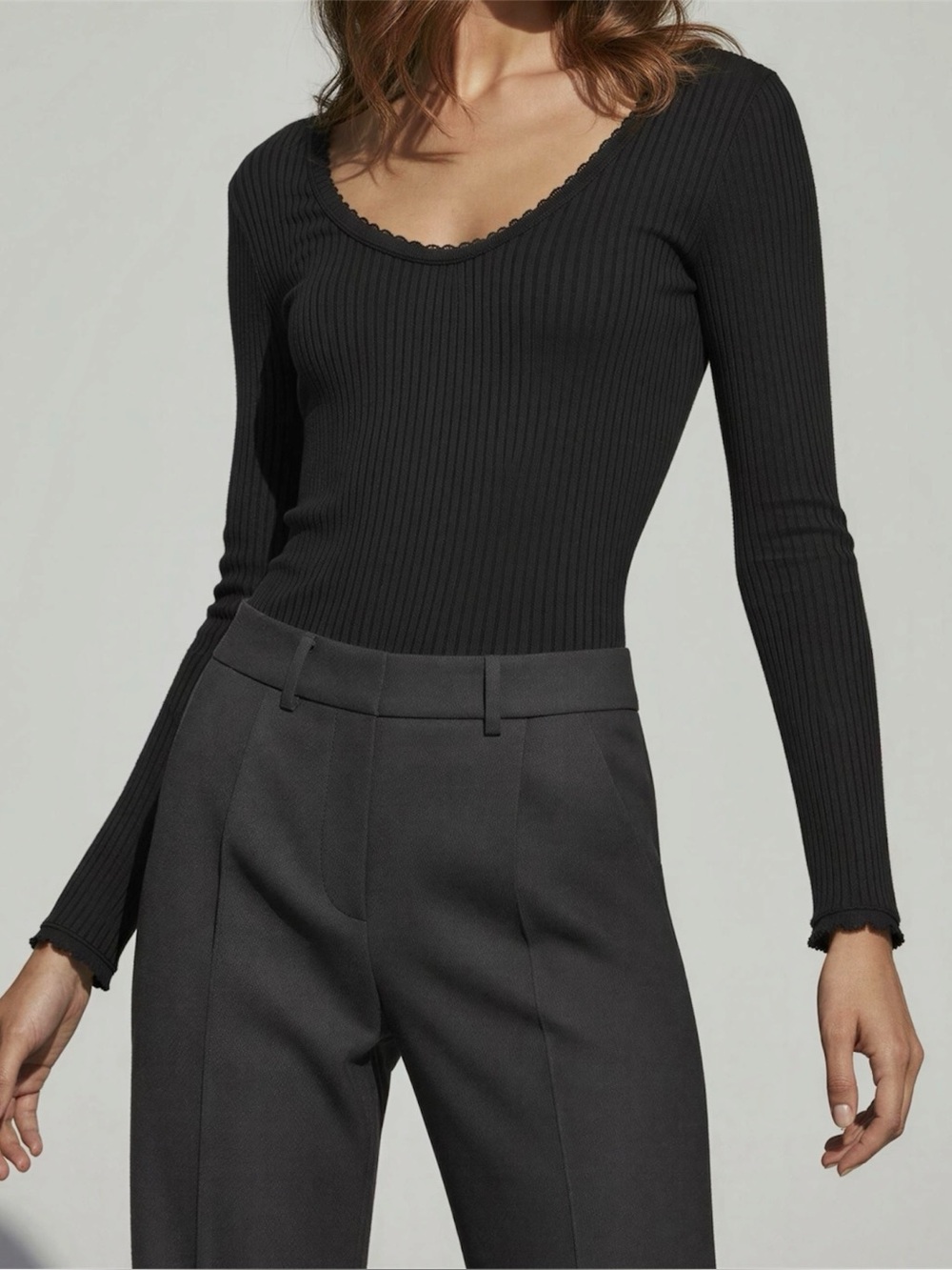 ROUJE PARIS Gio Shirt, Black, FR40/US8